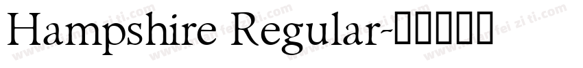 Hampshire Regular字体转换